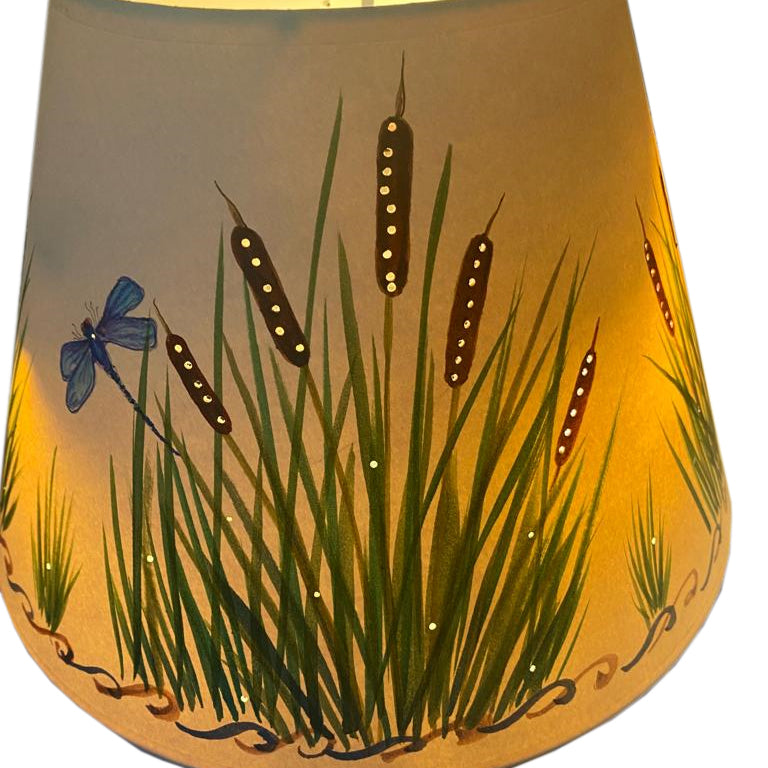 Bulrushes lampshade - 14"